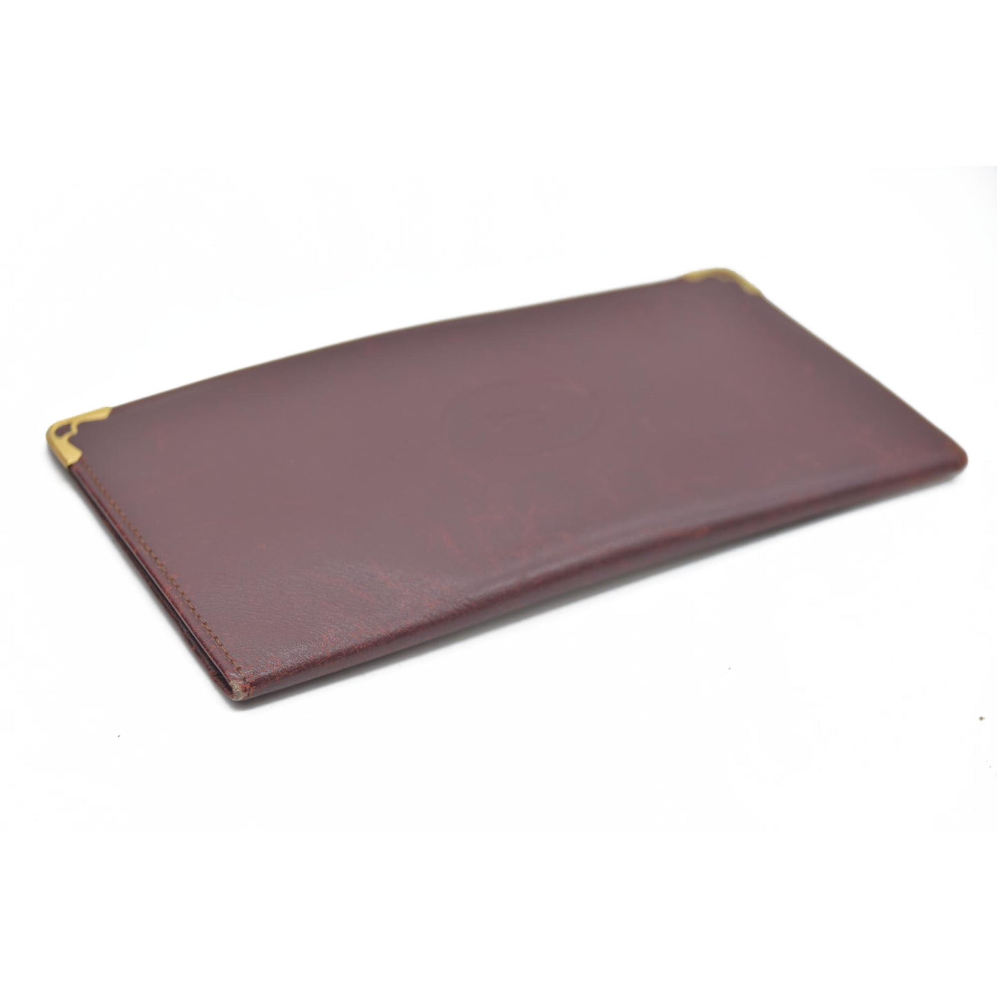 Cartier Vintage Burgundy Bifold Leather Wallet