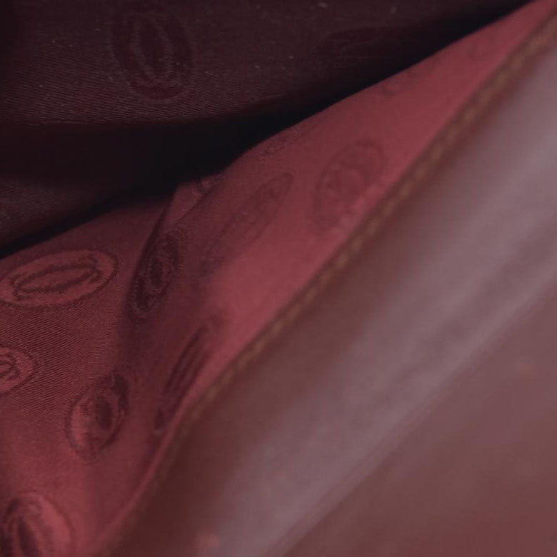 Cartier Vintage Burgundy Bifold Leather Wallet