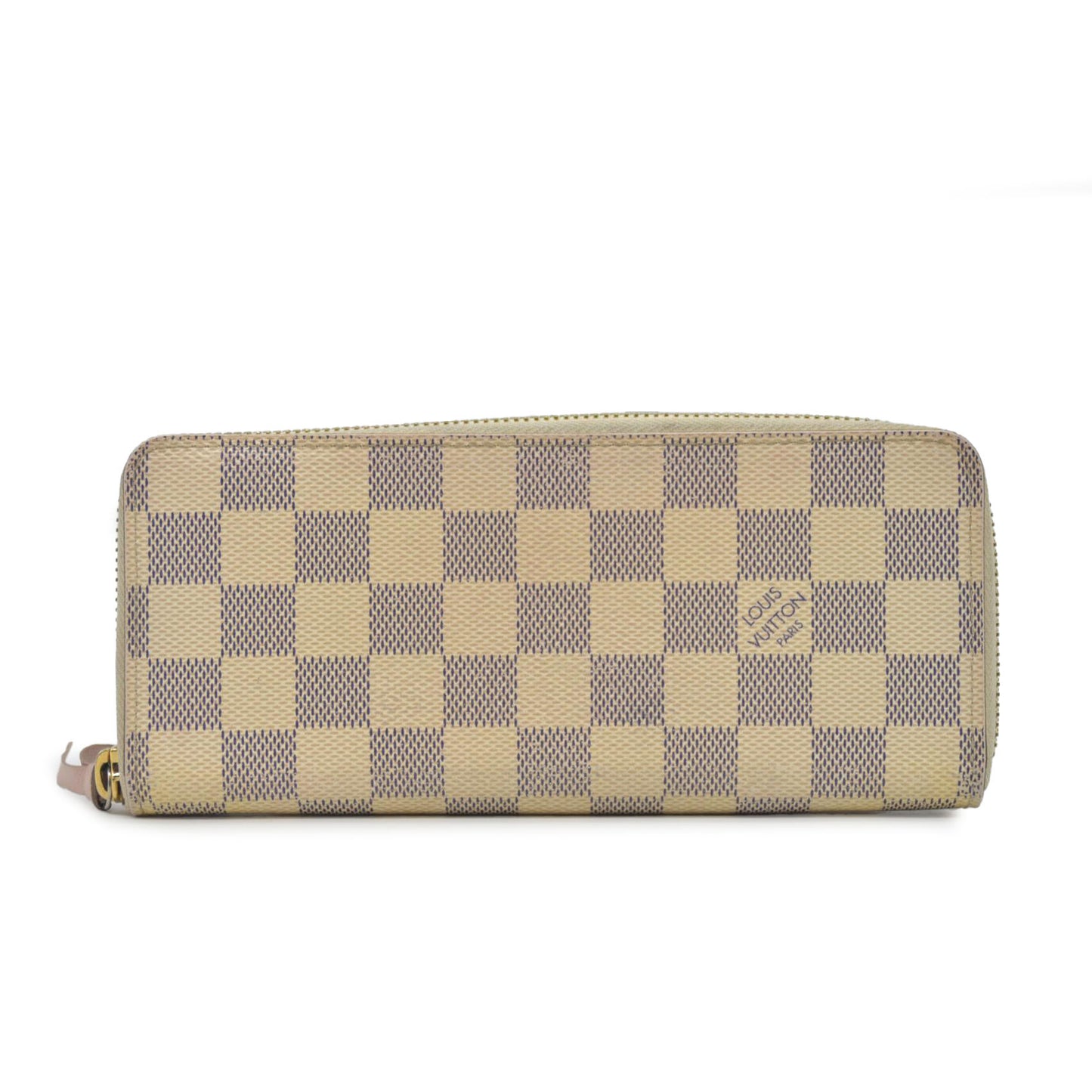 LOUIS VUITTON Damier Azur Clemence Wallet Rose Ballerine SD3129