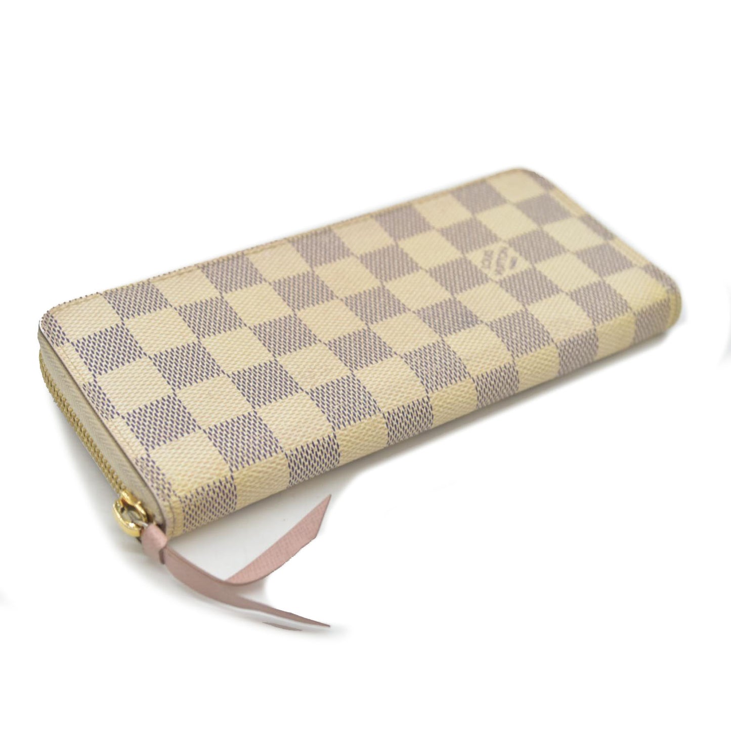 LOUIS VUITTON Damier Azur Clemence Wallet Rose Ballerine SD3129