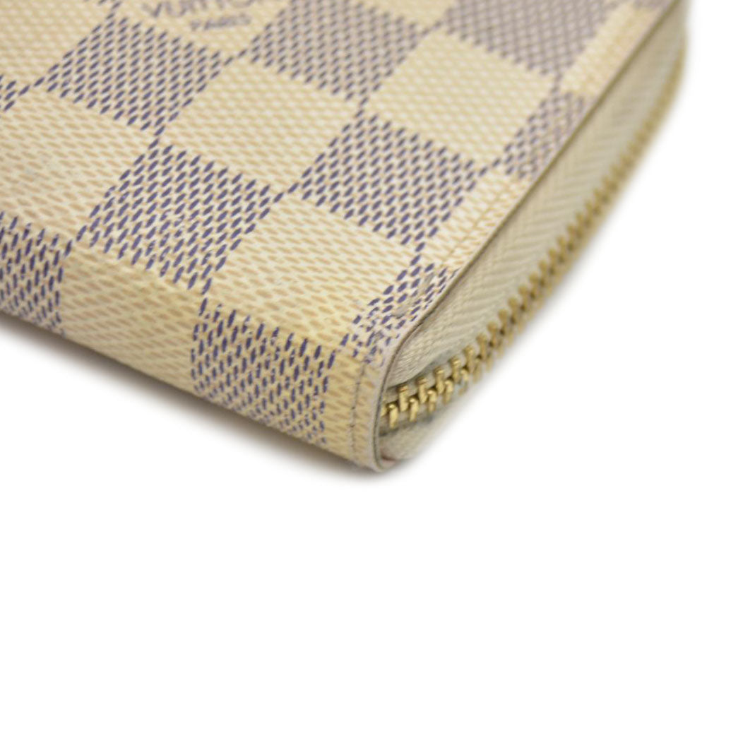 LOUIS VUITTON Damier Azur Clemence Wallet Rose Ballerine SD3129