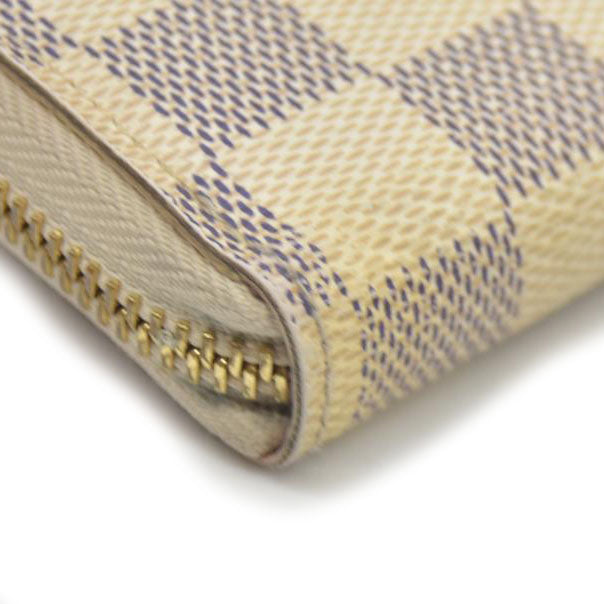 LOUIS VUITTON Damier Azur Clemence Wallet Rose Ballerine SD3129