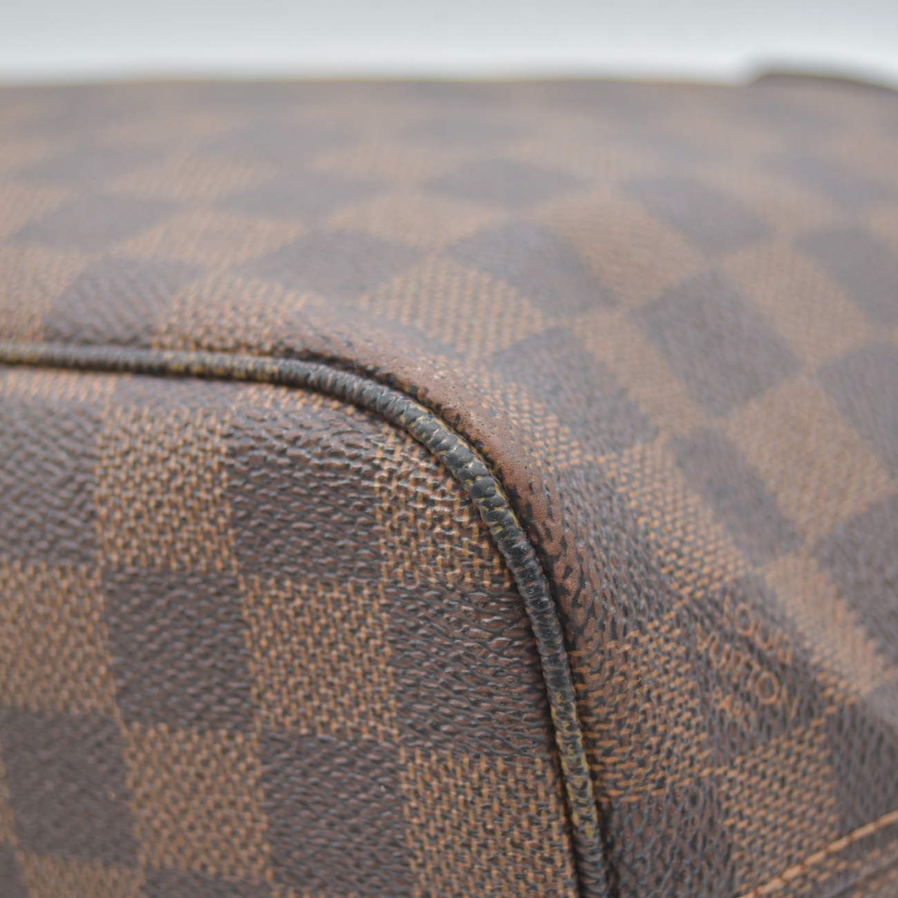 $2160 2009 Louis Vuitton LV Tote Bag Neverfull PM Brown Damier VI1099