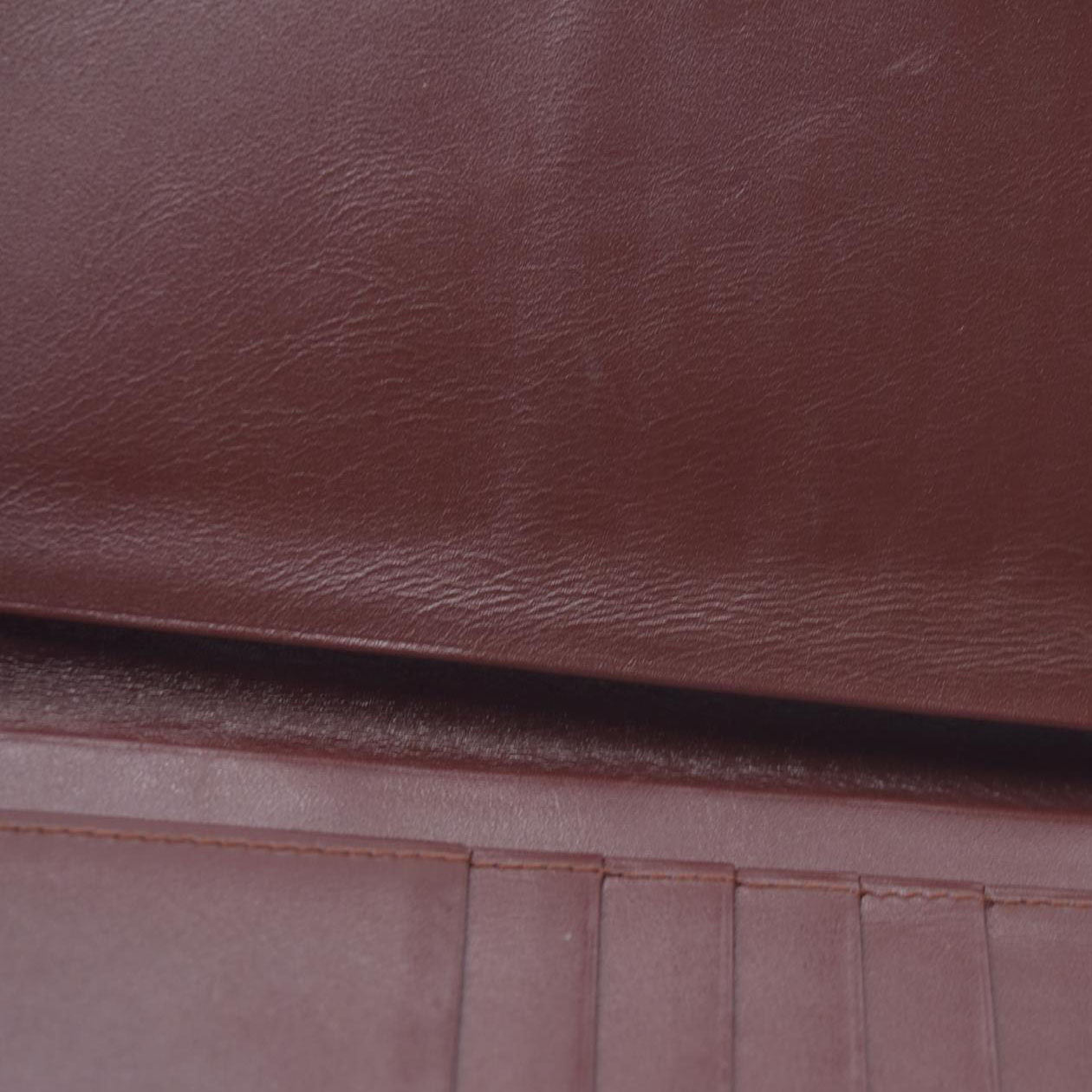 Cartier Vintage Burgundy Bifold Leather Wallet