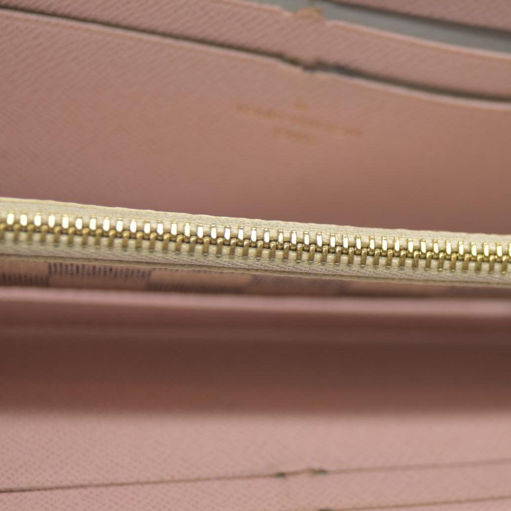 LOUIS VUITTON Damier Azur Clemence Wallet Rose Ballerine SD3129