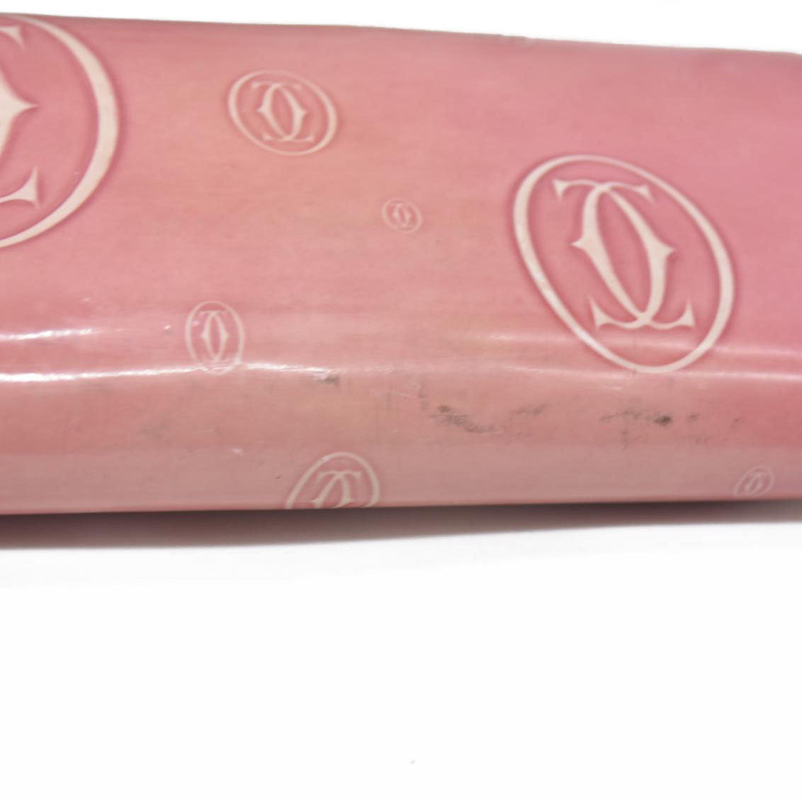 Cartier Patent leather Logo Wallet Pink