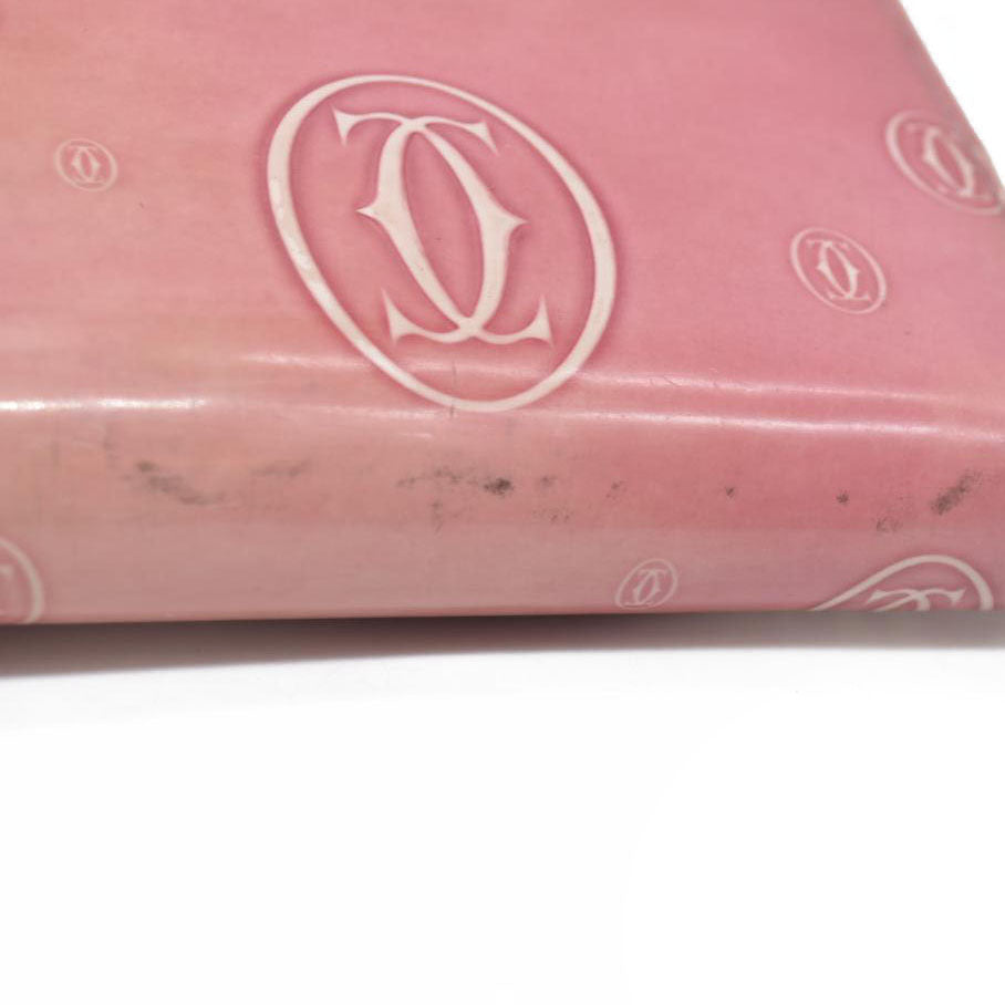 Cartier Patent leather Logo Wallet Pink