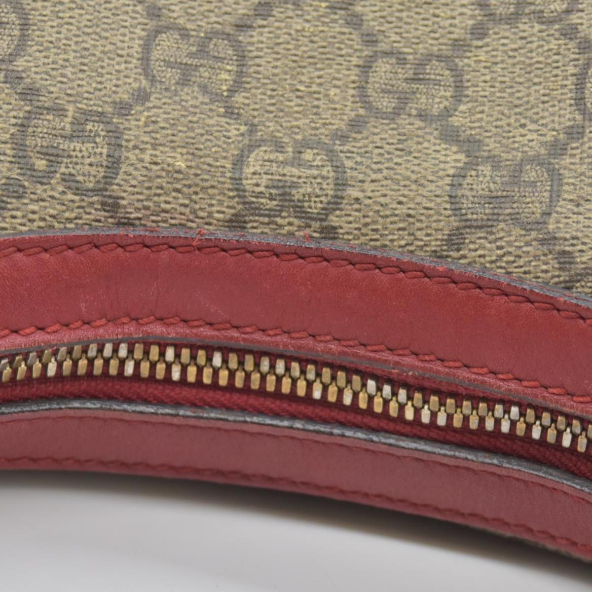 $1980 Gucci GG Supreme Monogram Linea A Hobo Red