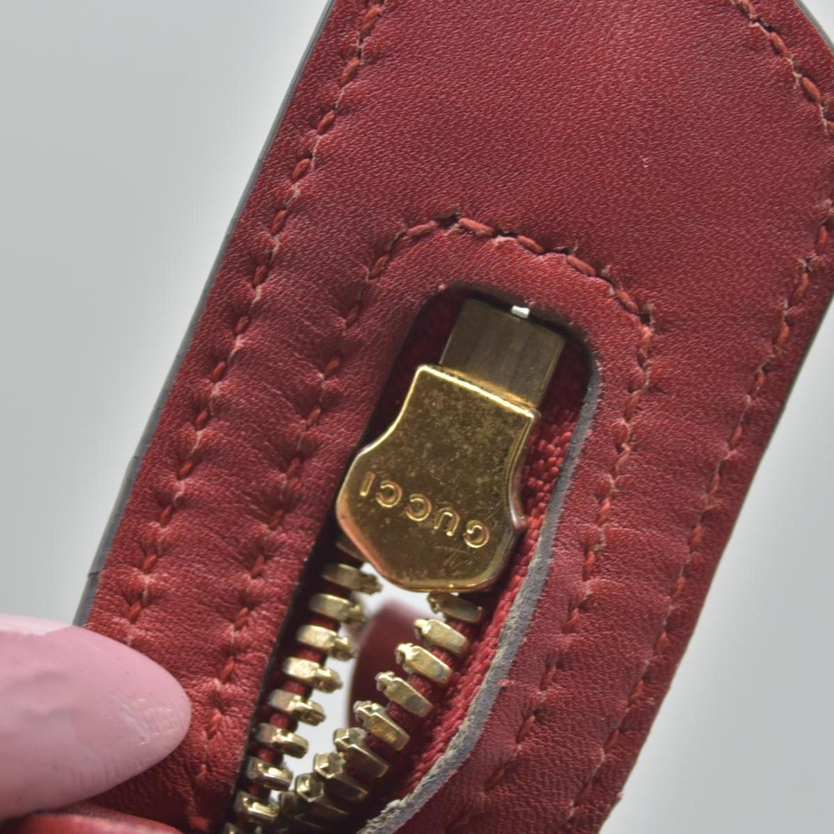 $1980 Gucci GG Supreme Monogram Linea A Hobo Red