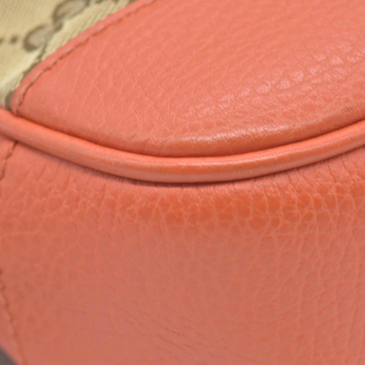 $1290 Gucci Bree GG Canvas Shoulder Bag Orange CONSIGNMENT