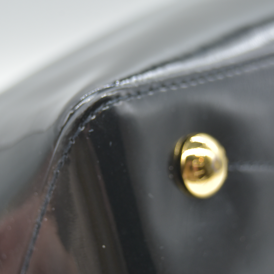 $2270 2018 Louis Vuitton Patent Calfskin Miroir Tote Black SN0188