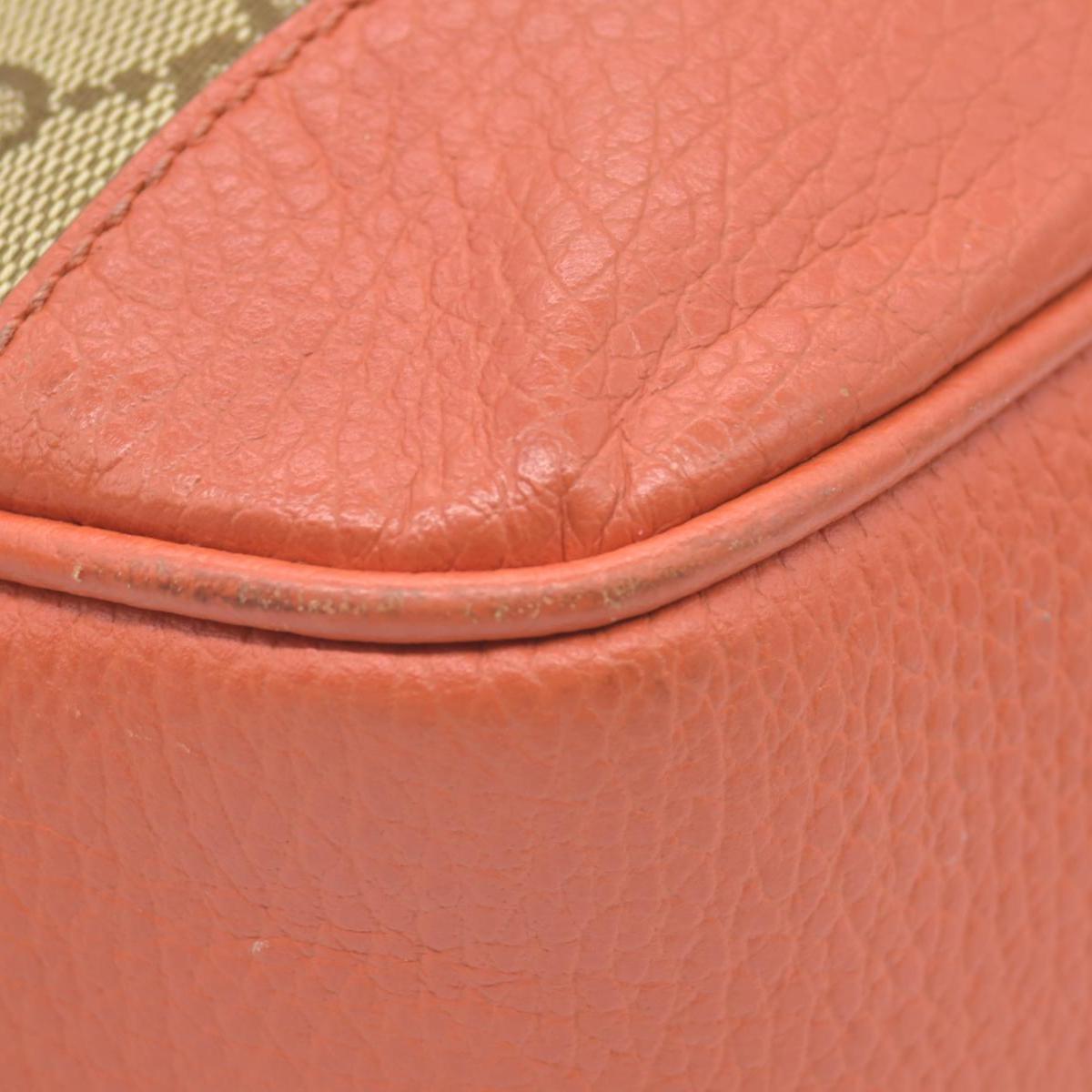$1290 Gucci Bree GG Canvas Shoulder Bag Orange CONSIGNMENT