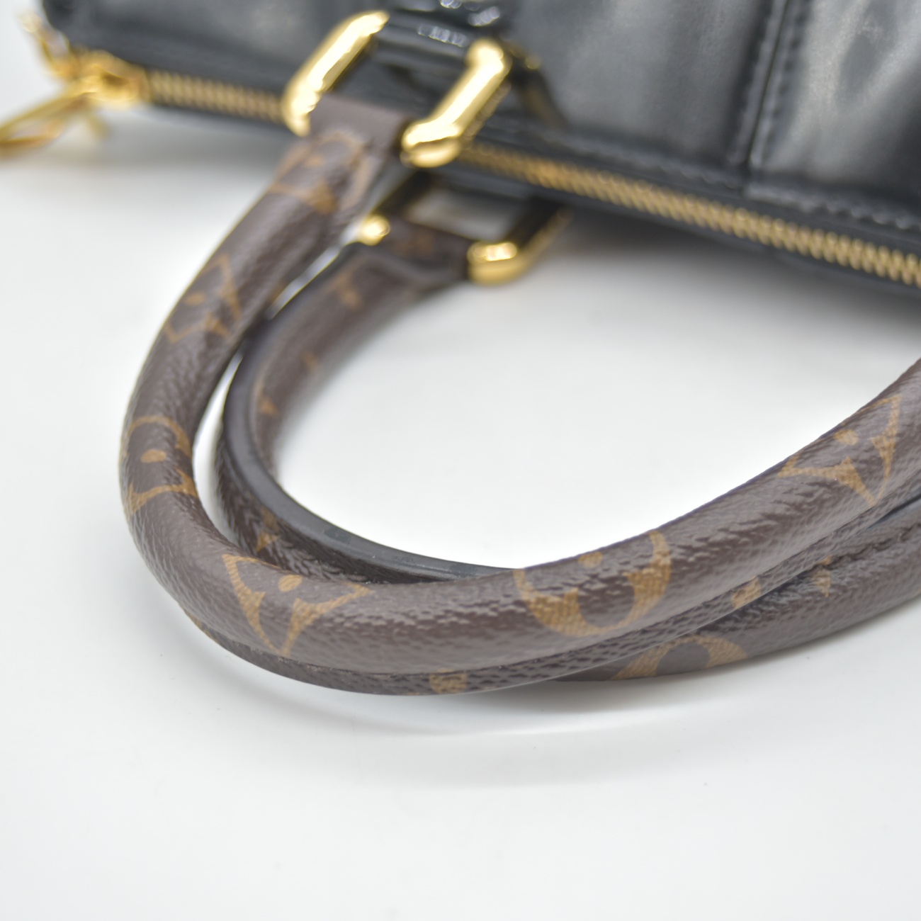 $2270 2018 Louis Vuitton Patent Calfskin Miroir Tote Black SN0188