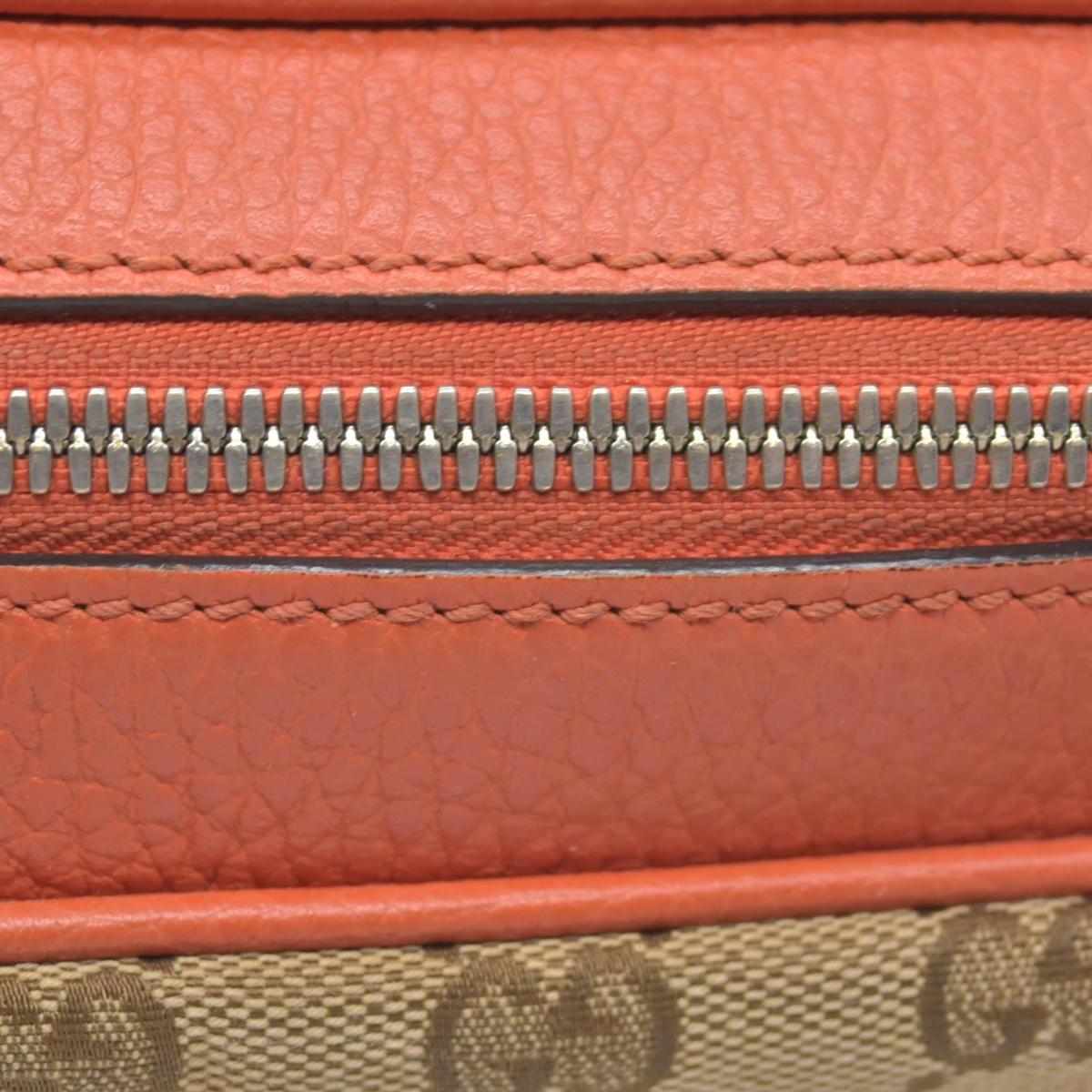 $1290 Gucci Bree GG Canvas Shoulder Bag Orange CONSIGNMENT