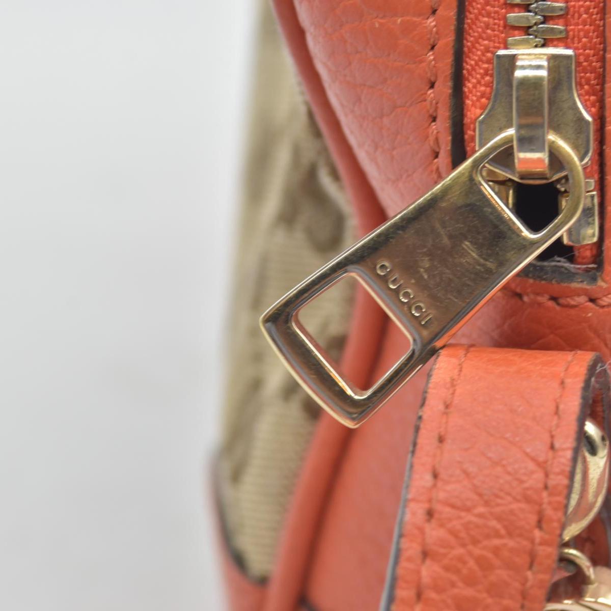 $1290 Gucci Bree GG Canvas Shoulder Bag Orange CONSIGNMENT