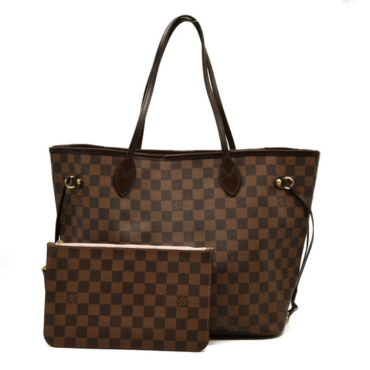 Louis Vuitton  Damier Ebene Neo Neverfull MM Rose Ballerine