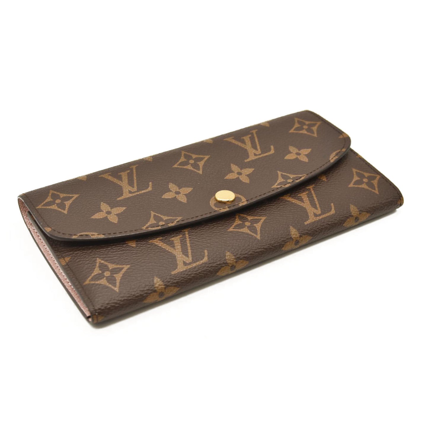 LOUIS VUITTON Monogram Emilie Wallet Rose Ballerine