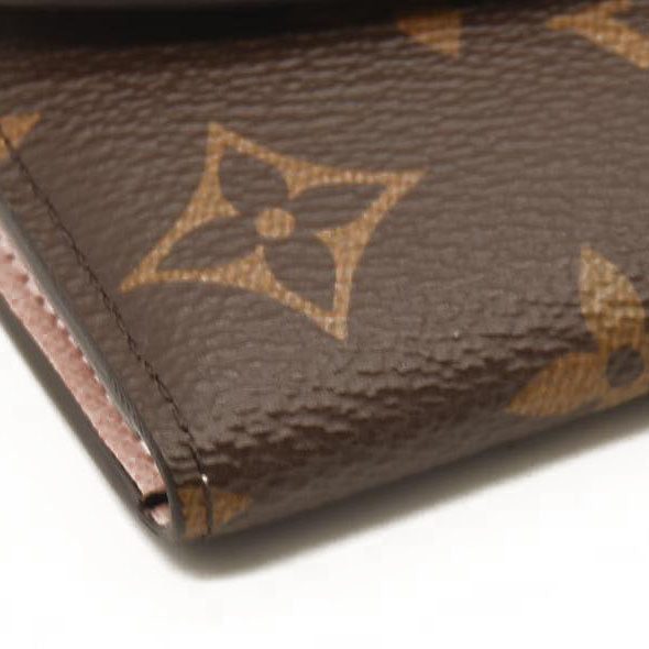 LOUIS VUITTON Monogram Emilie Wallet Rose Ballerine