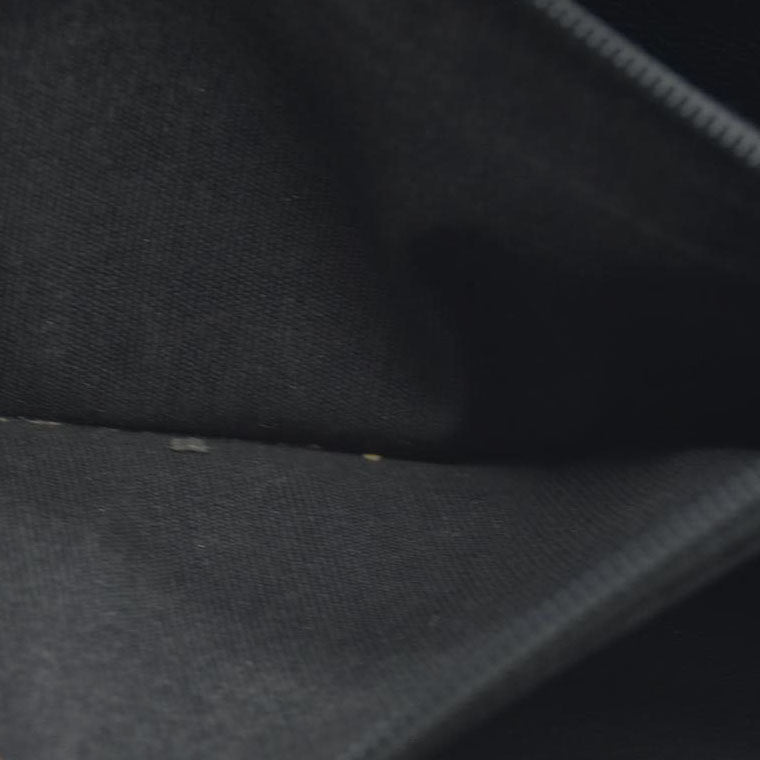 JIMMY CHOO Zip Around Leather Long Wallet Black with Star Studs