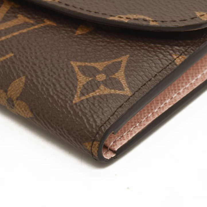 LOUIS VUITTON Monogram Emilie Wallet Rose Ballerine