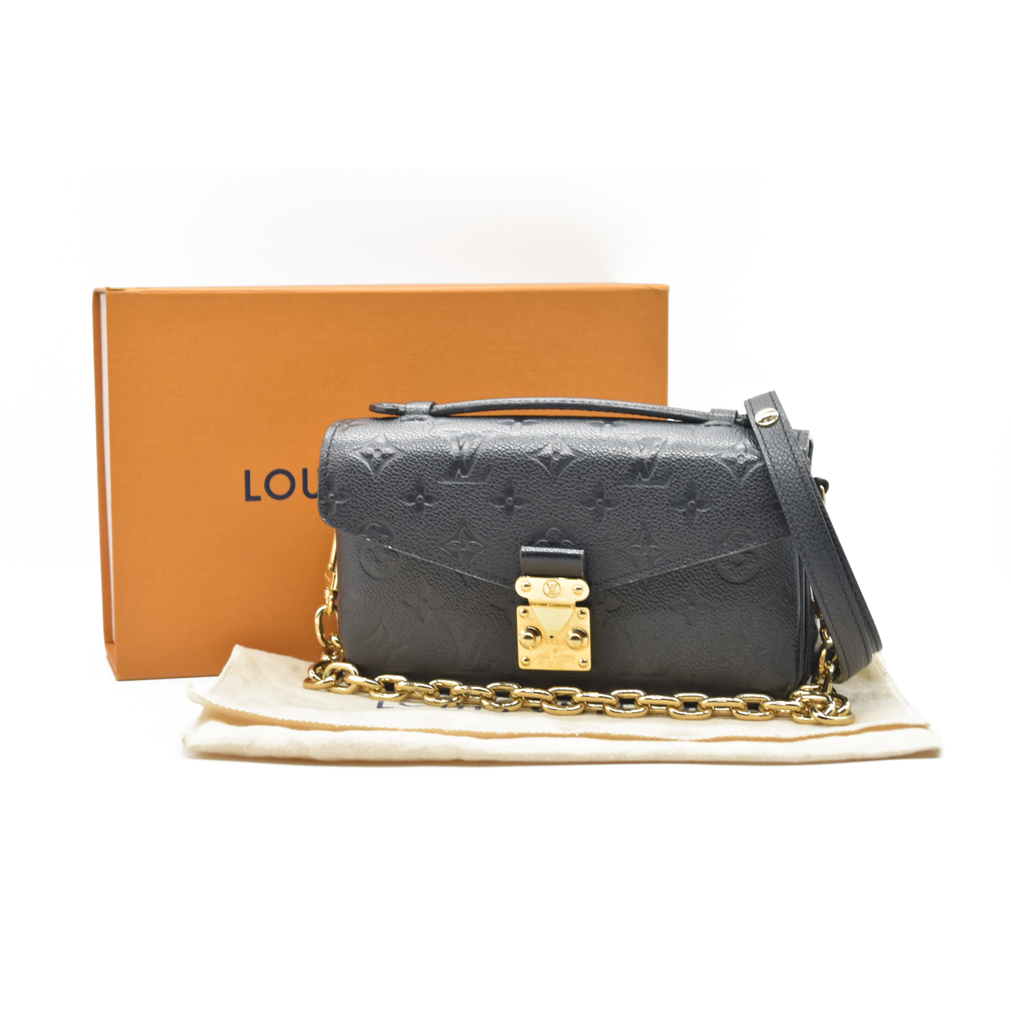 $3250 RFID Louis Vuitton Monogram Giant Empreinte Pochette Metis East West