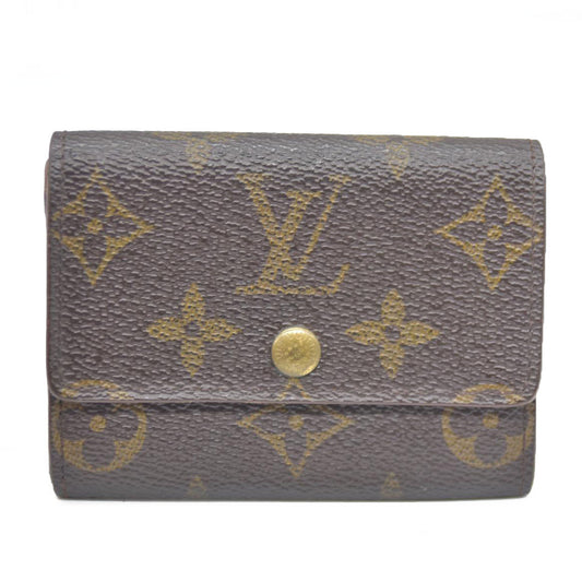 AUCTION $430 LOUIS VUITTON Monogram Plat Bifold Wallet Coin Case