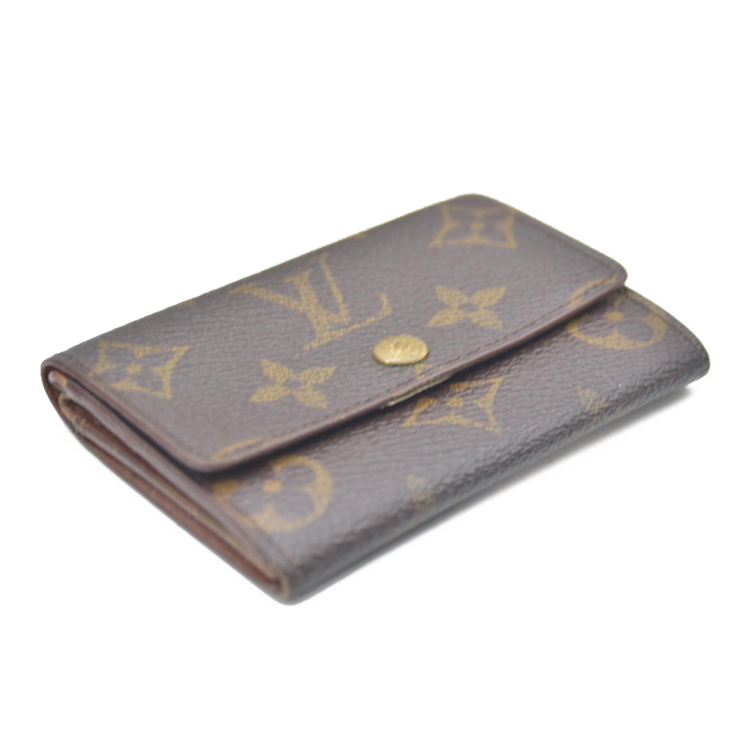 AUCTION $430 LOUIS VUITTON Monogram Plat Bifold Wallet Coin Case