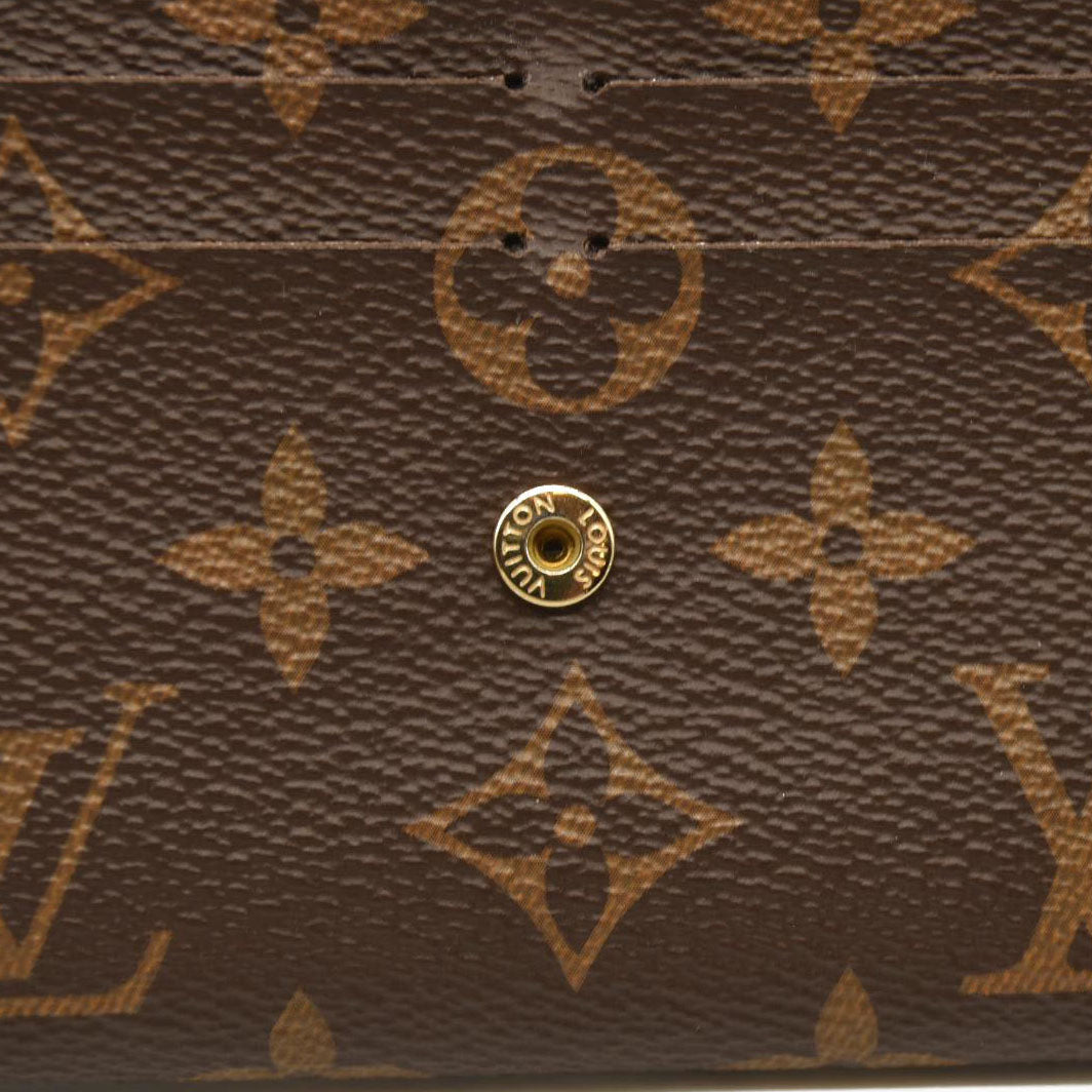 LOUIS VUITTON Monogram Emilie Wallet Rose Ballerine