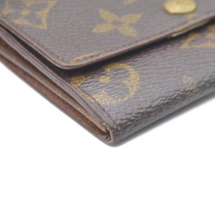 AUCTION $430 LOUIS VUITTON Monogram Plat Bifold Wallet Coin Case