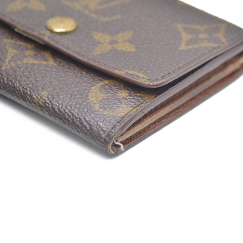 AUCTION $430 LOUIS VUITTON Monogram Plat Bifold Wallet Coin Case