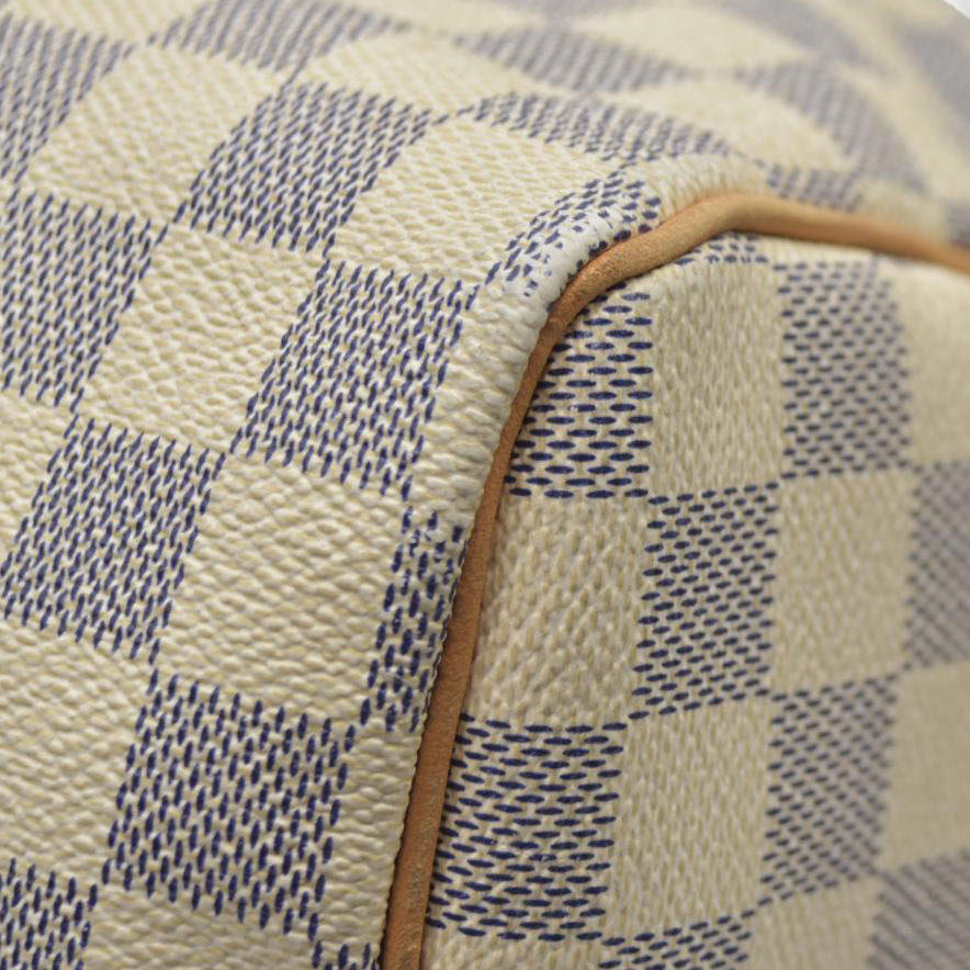 AUCTION $1550 Louis Vuitton Damier Azur Speedy 30 DU3028