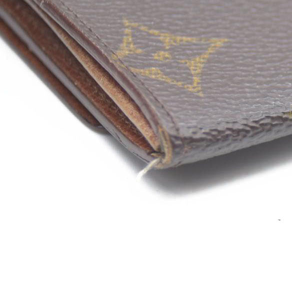 AUCTION $430 LOUIS VUITTON Monogram Plat Bifold Wallet Coin Case