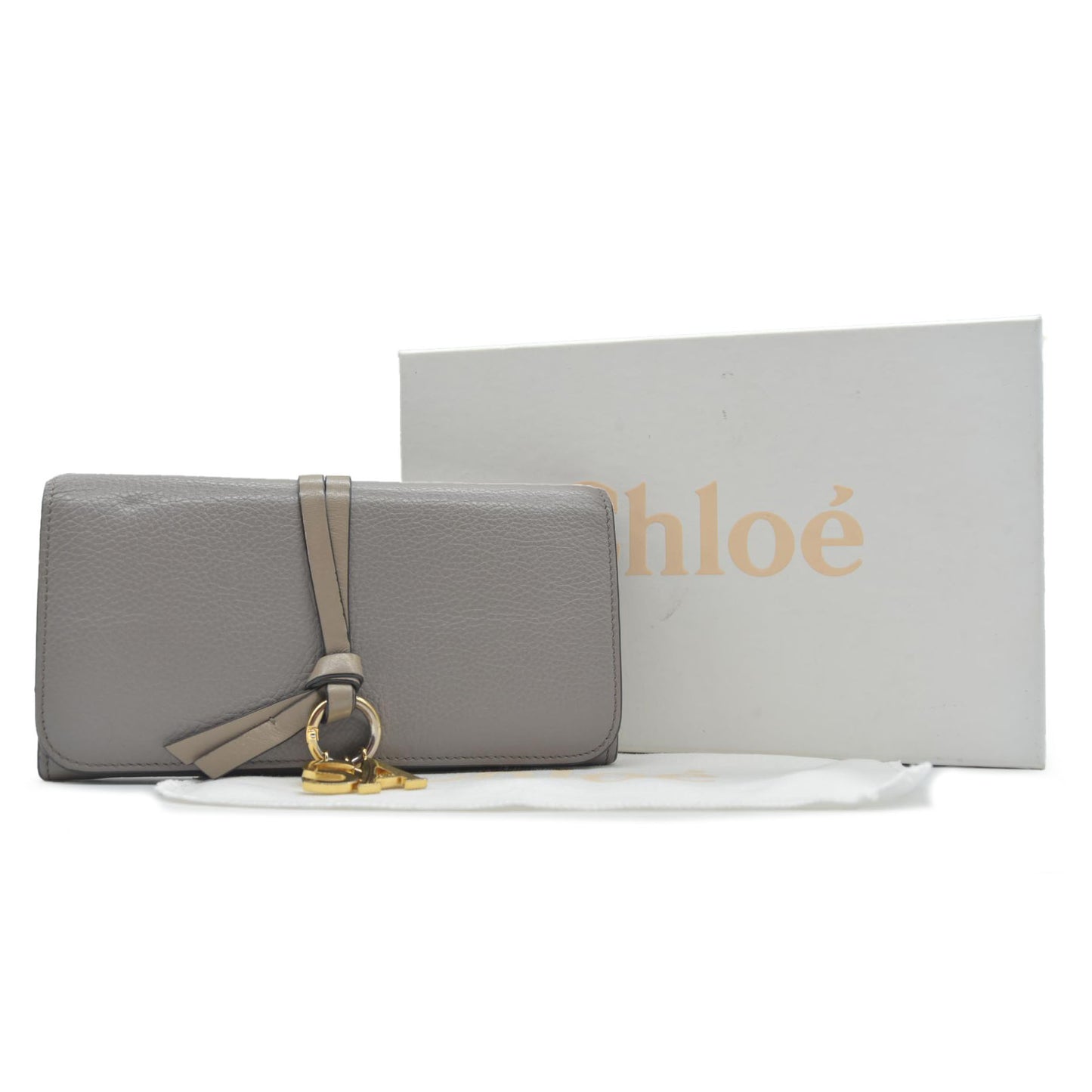$595 Chloe Alphabet Leather Bifold Long Wallet