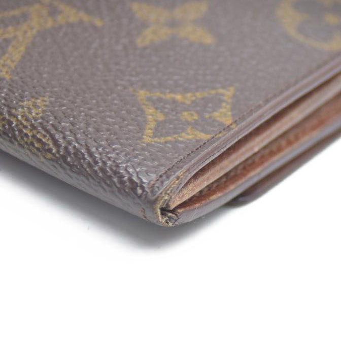 AUCTION $430 LOUIS VUITTON Monogram Plat Bifold Wallet Coin Case