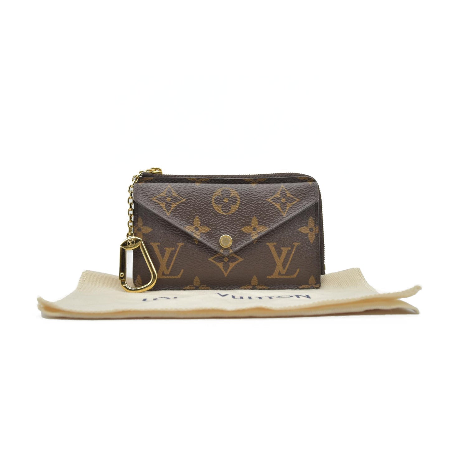 $675 Louis Vuitton Monogram Recto Verso Card Holder Black