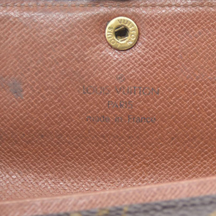 AUCTION $430 LOUIS VUITTON Monogram Plat Bifold Wallet Coin Case