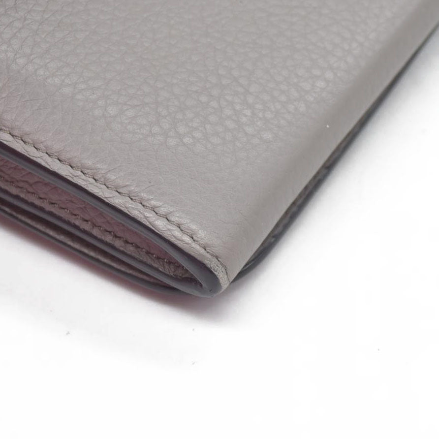 $595 Chloe Alphabet Leather Bifold Long Wallet