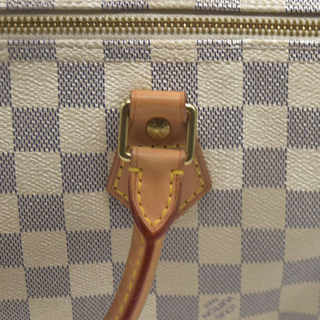 AUCTION $1550 Louis Vuitton Damier Azur Speedy 30 DU3028