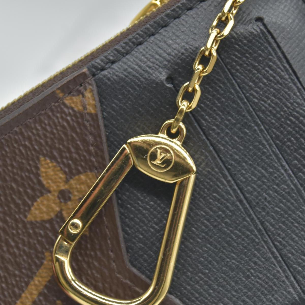 $675 Louis Vuitton Monogram Recto Verso Card Holder Black