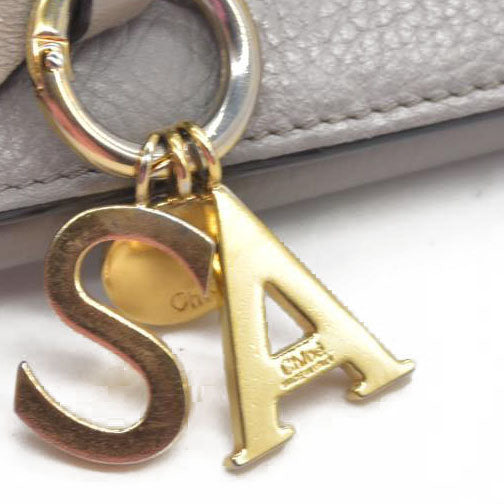$595 Chloe Alphabet Leather Bifold Long Wallet