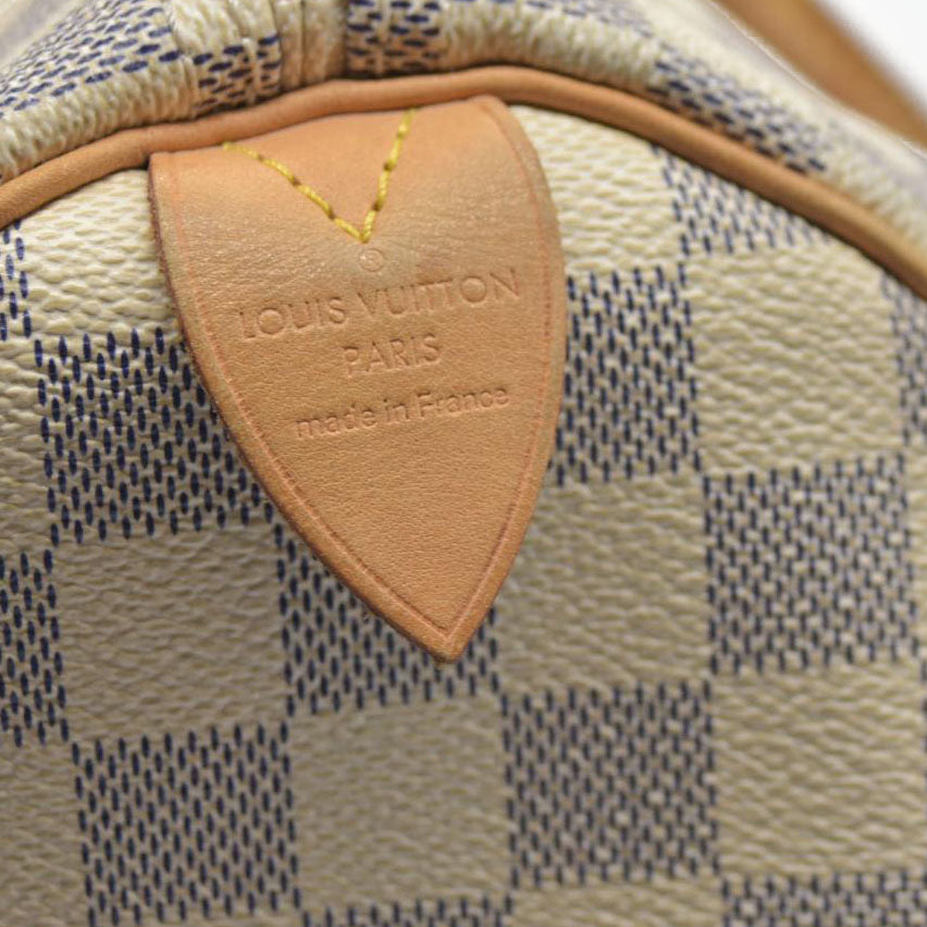 AUCTION $1550 Louis Vuitton Damier Azur Speedy 30 DU3028