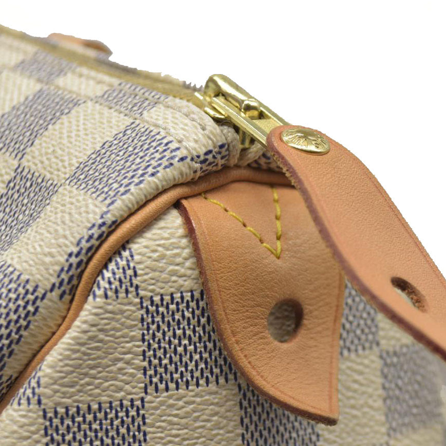 AUCTION $1550 Louis Vuitton Damier Azur Speedy 30 DU3028
