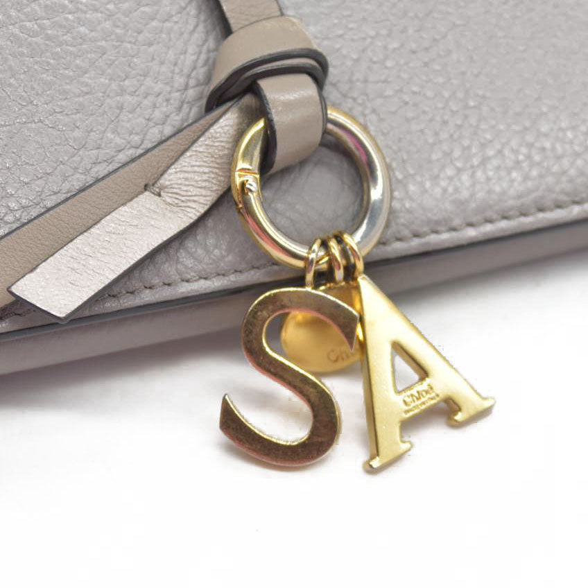 $595 Chloe Alphabet Leather Bifold Long Wallet