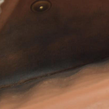 Celine Vintage Bifold Leather Brown Wallet Medium Folding Card Bill Horseshoe