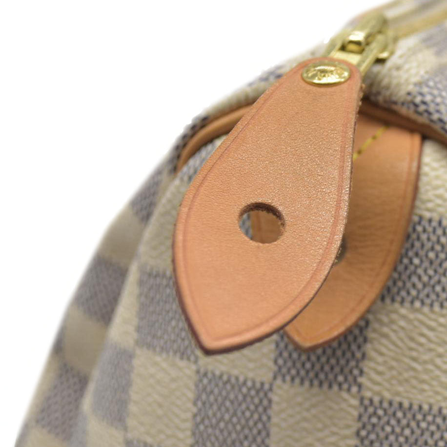 AUCTION $1550 Louis Vuitton Damier Azur Speedy 30 DU3028