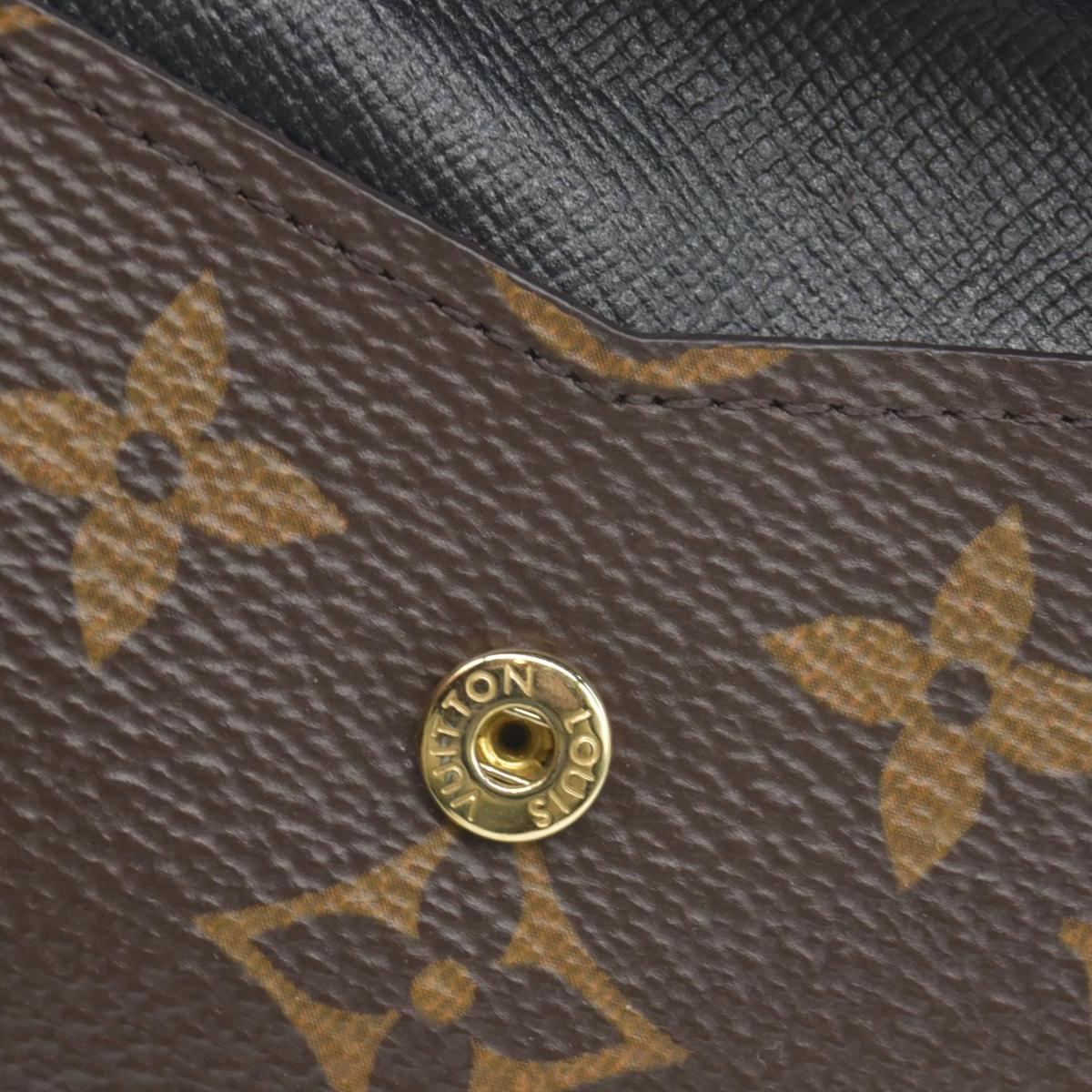 $675 Louis Vuitton Monogram Recto Verso Card Holder Black