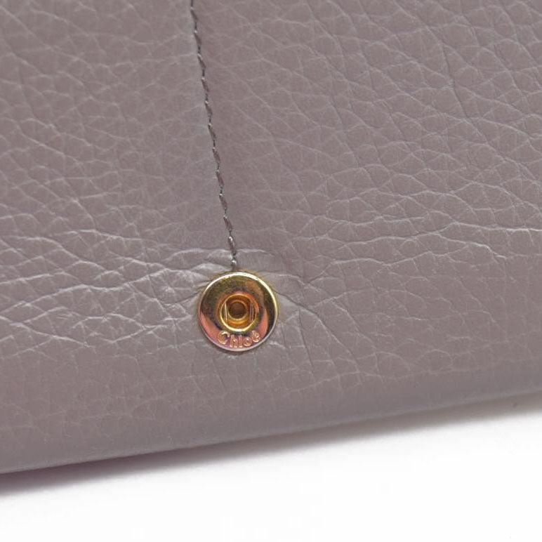 $595 Chloe Alphabet Leather Bifold Long Wallet