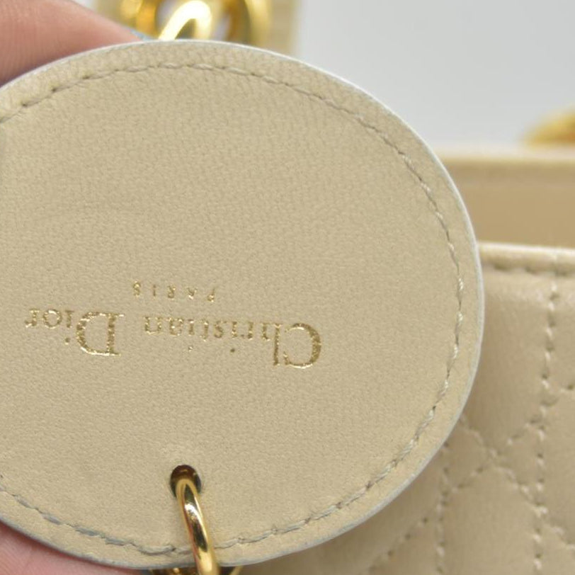 $7000 Christian Dior Large Lady Dior Beige 1997