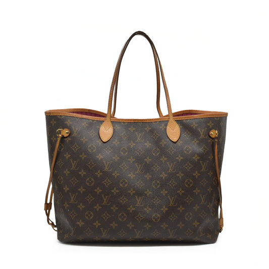 AUCTION $2240 Louis Vuitton  Monogram Neverfull GM Pivoine Pink Interior