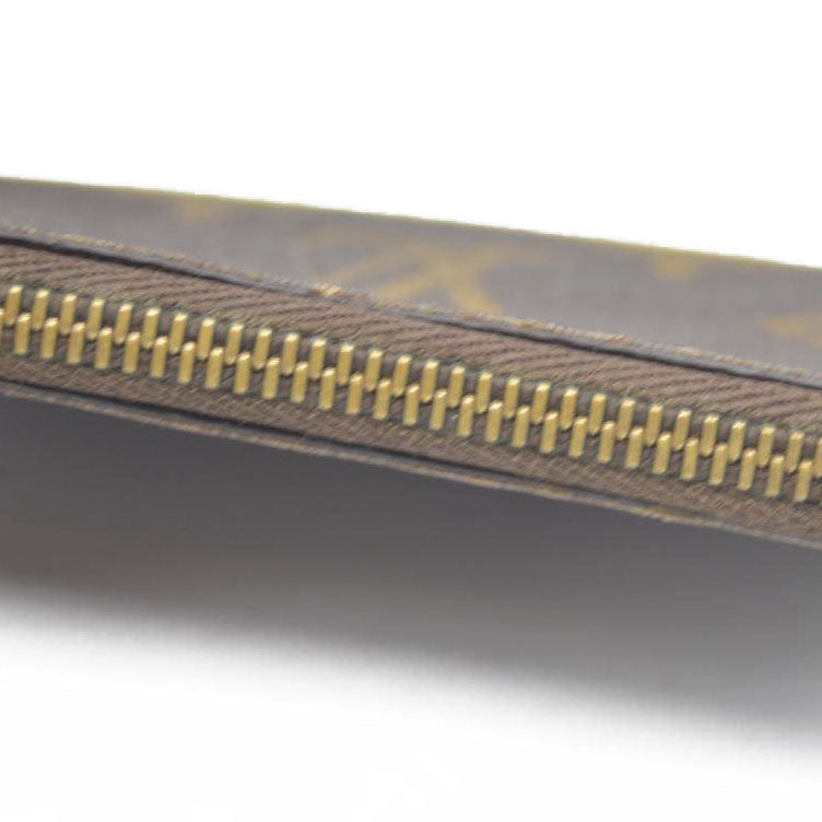 Louis Vuitton Monogram Pochette Cles Wallet Coin Purse Brown